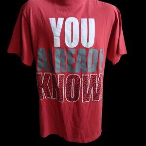 Vintage Large T-shirt 1990's Mens BIG PRINT SPELLOUT You Already Know hip hop